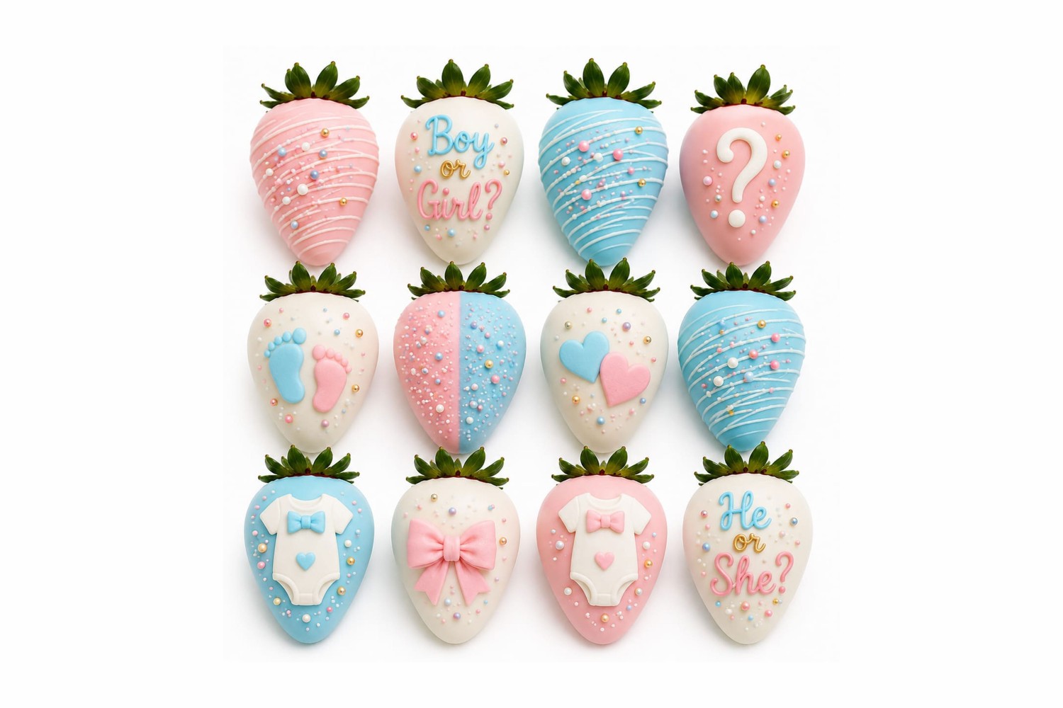 Baby Gender Reveal Strawberries