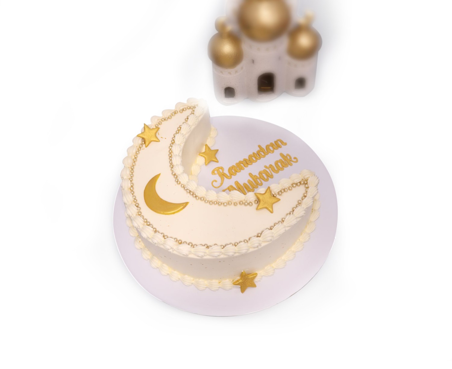 Ramadan Cresent Gold Cake