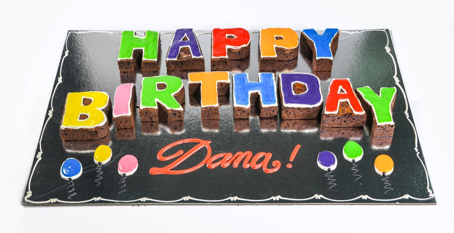 Happy Birthday Cutout Brownies