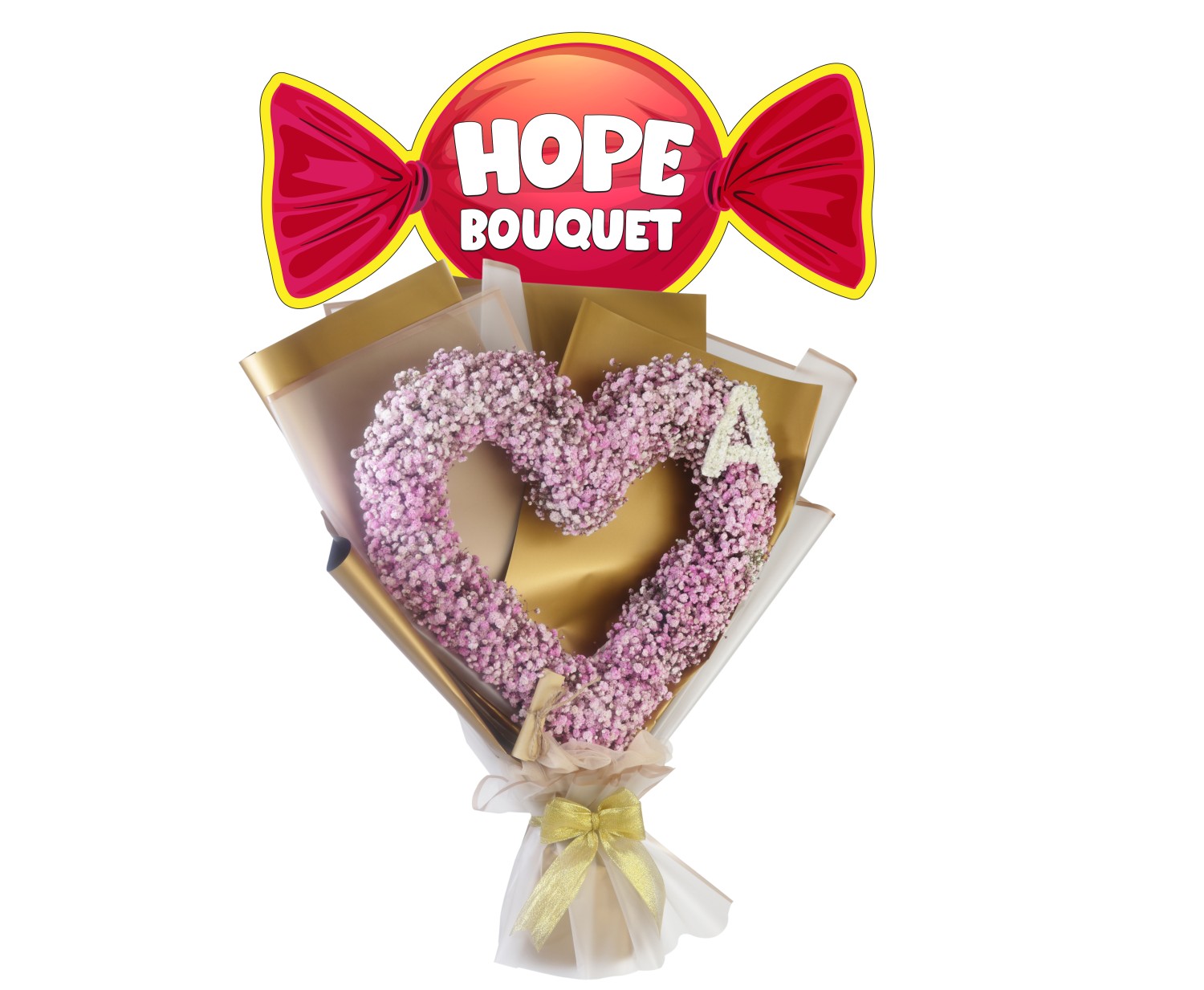 Hope Heart Initial Bouquet