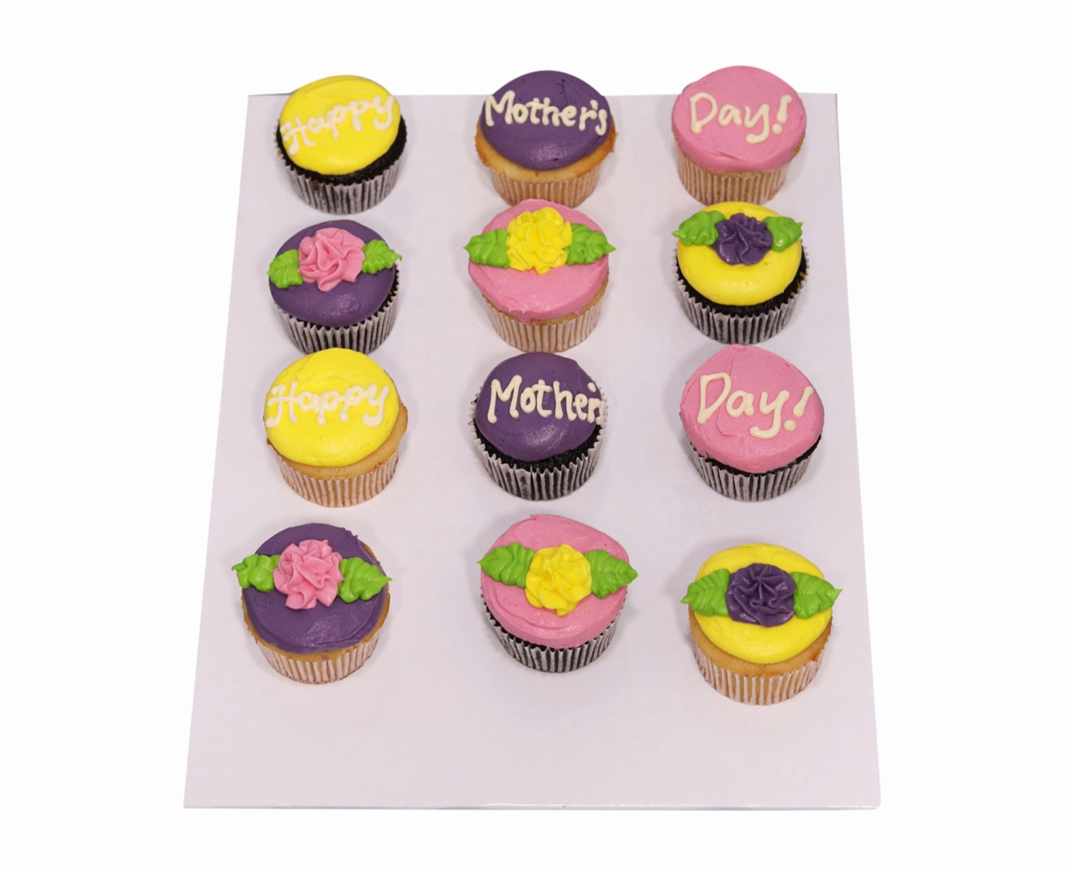 Mothers Day Flower Cupcakes
