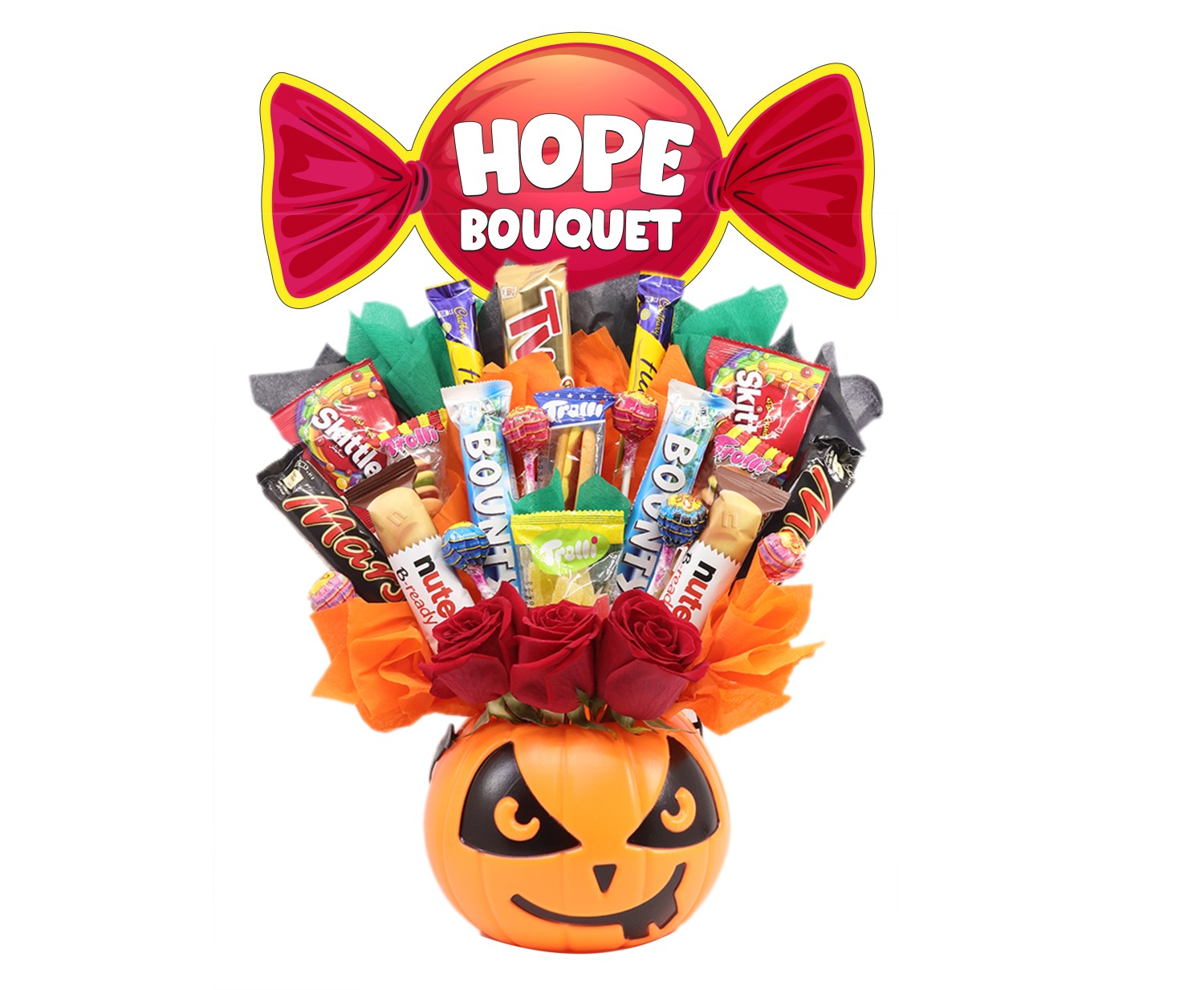 Hope Halloween Bucket Bouquet