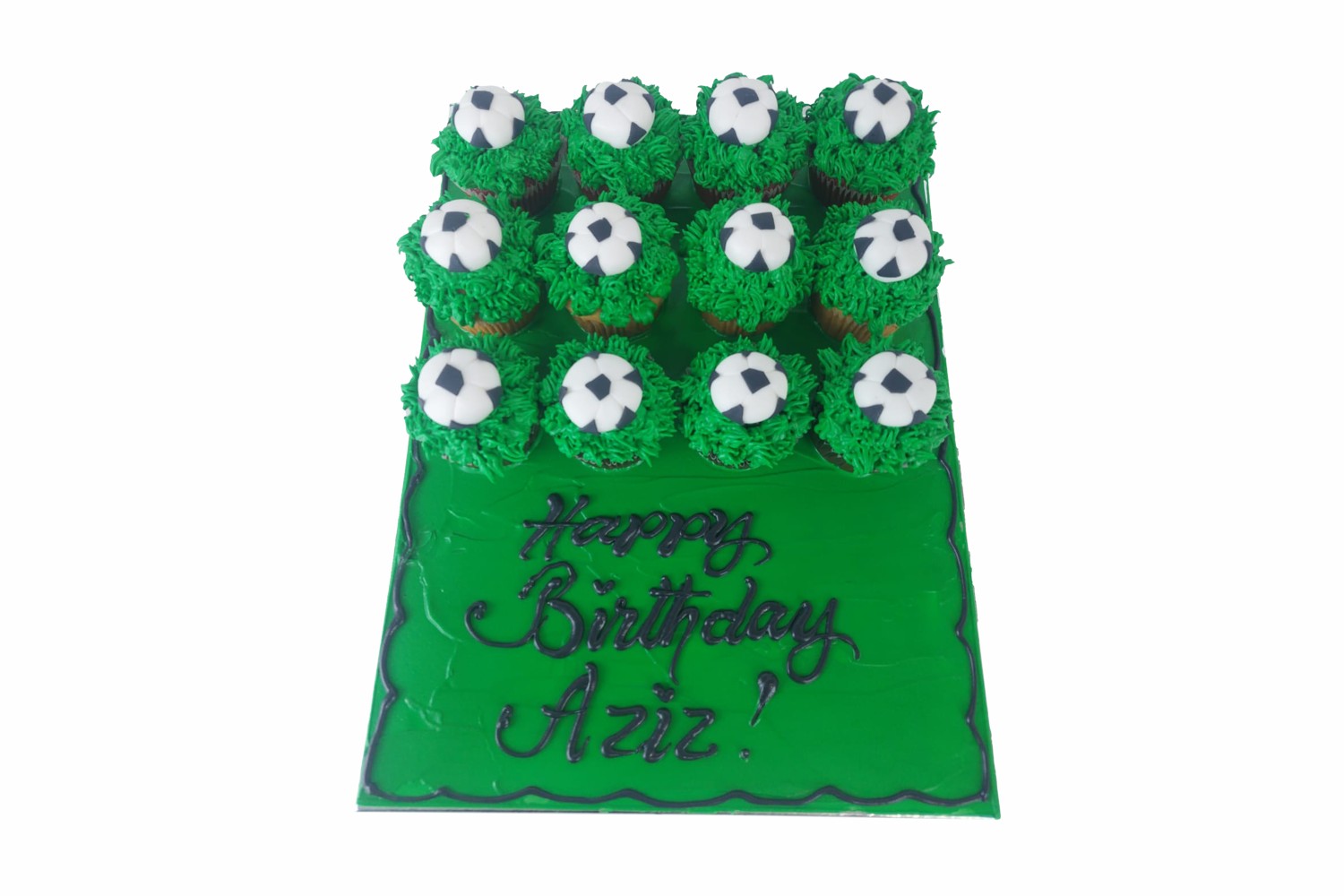 Soccer cupcakes