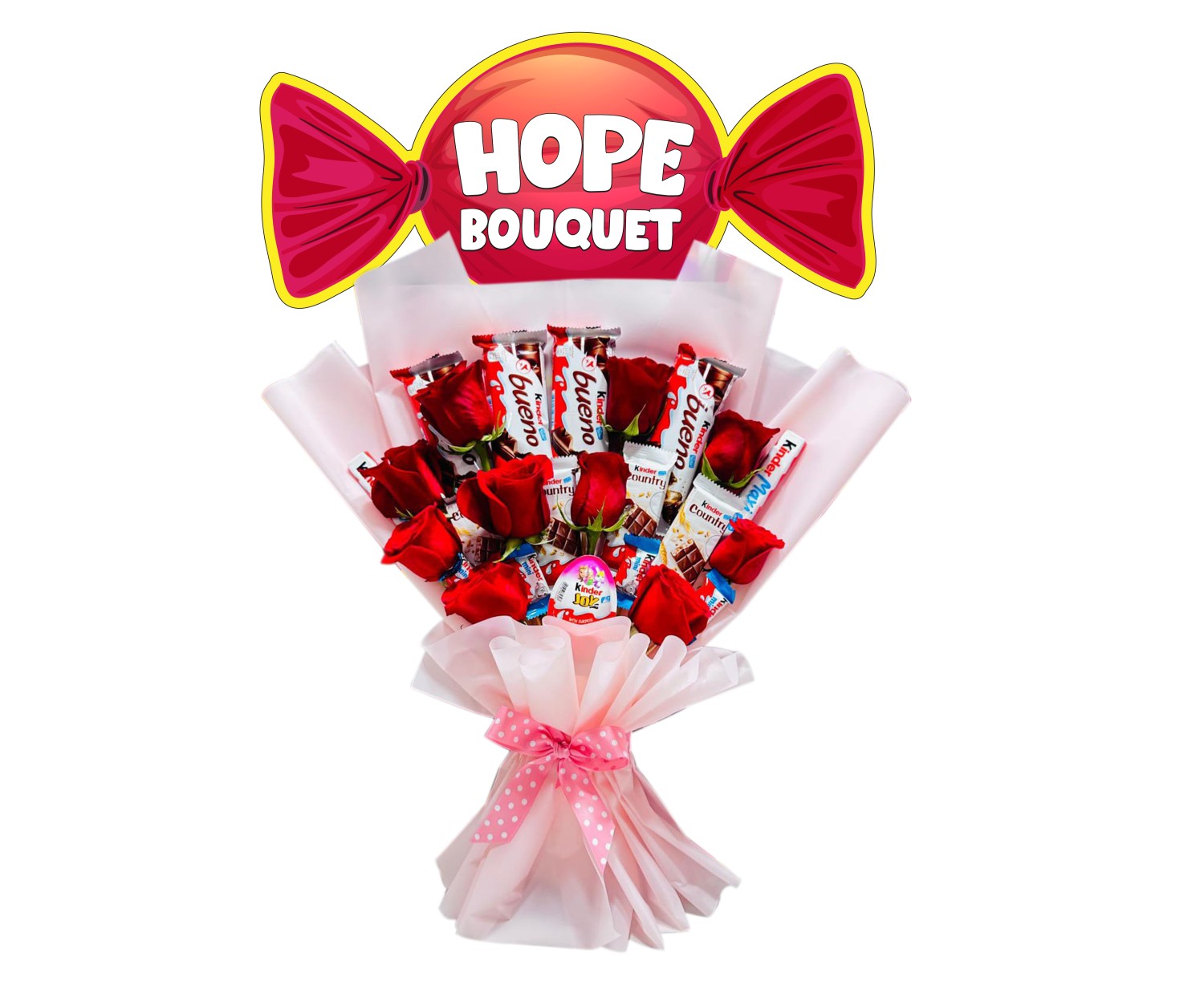 Hope Kinder Red Roses Bouquet