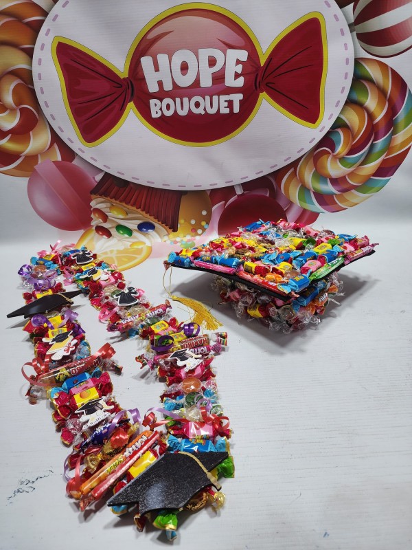 Hope Candy Necklace & Hat Graduation Set