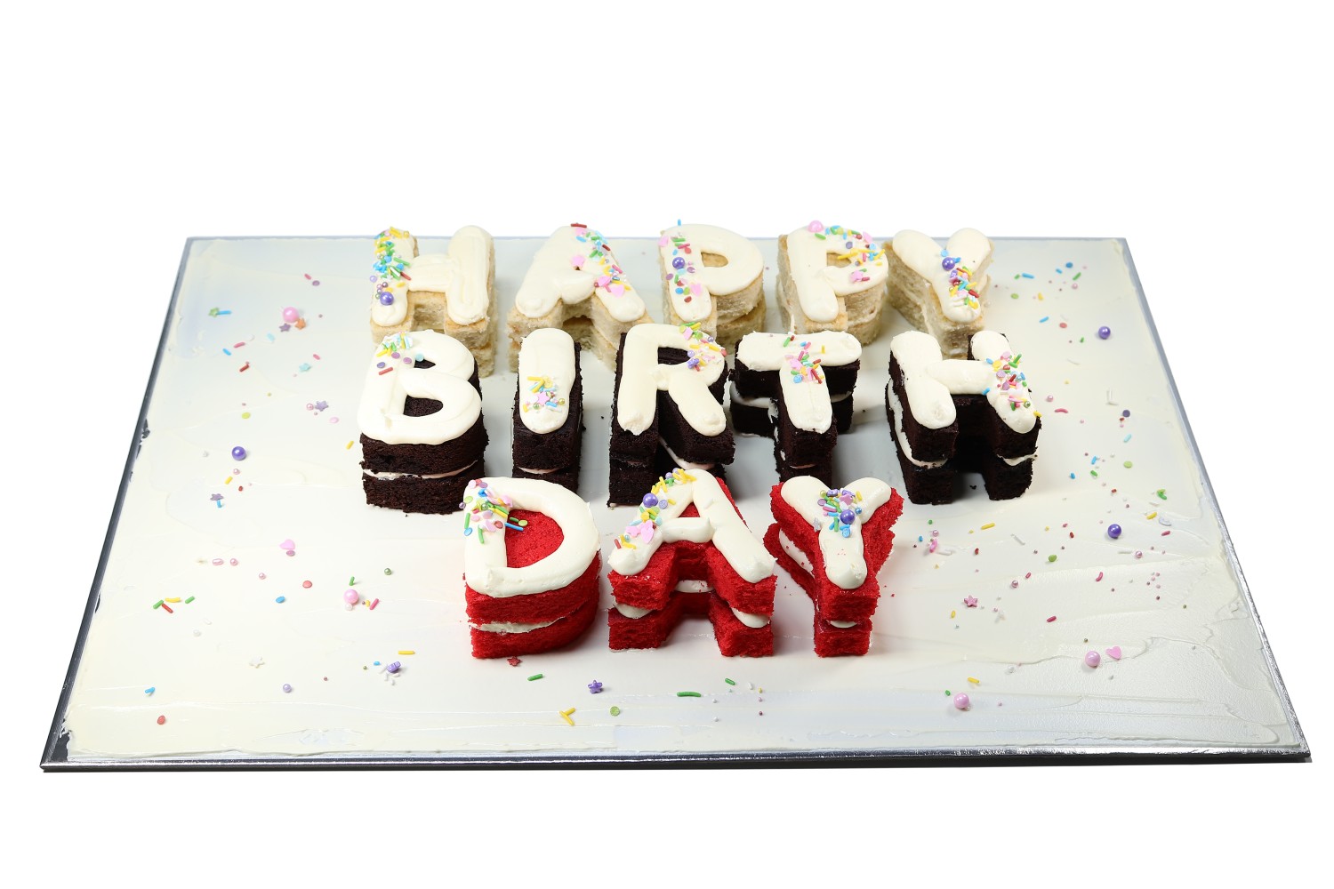 Cut Out Mini Letter Cakes