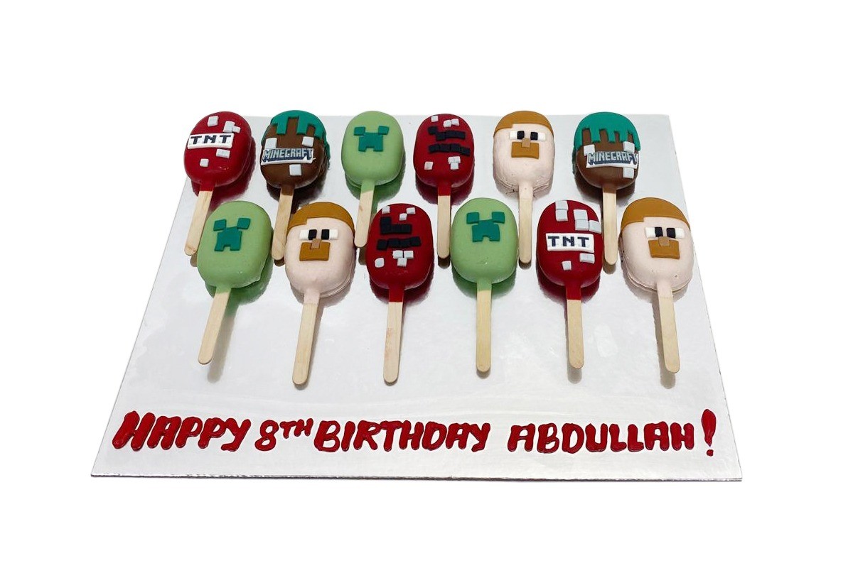 Minecraft Cake Pops