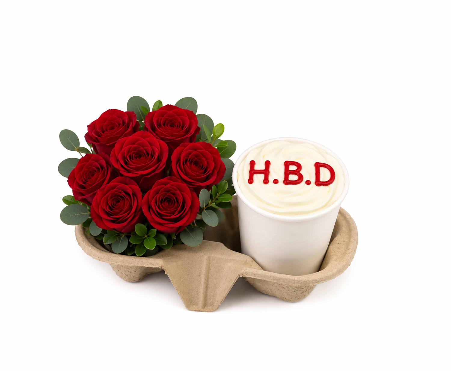 Hope Mug Cake and Red Roses