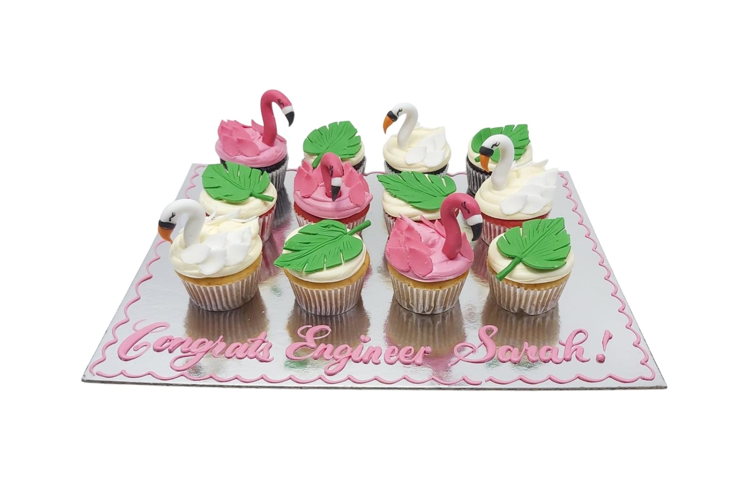 Flamingo and Swan Cupcakes