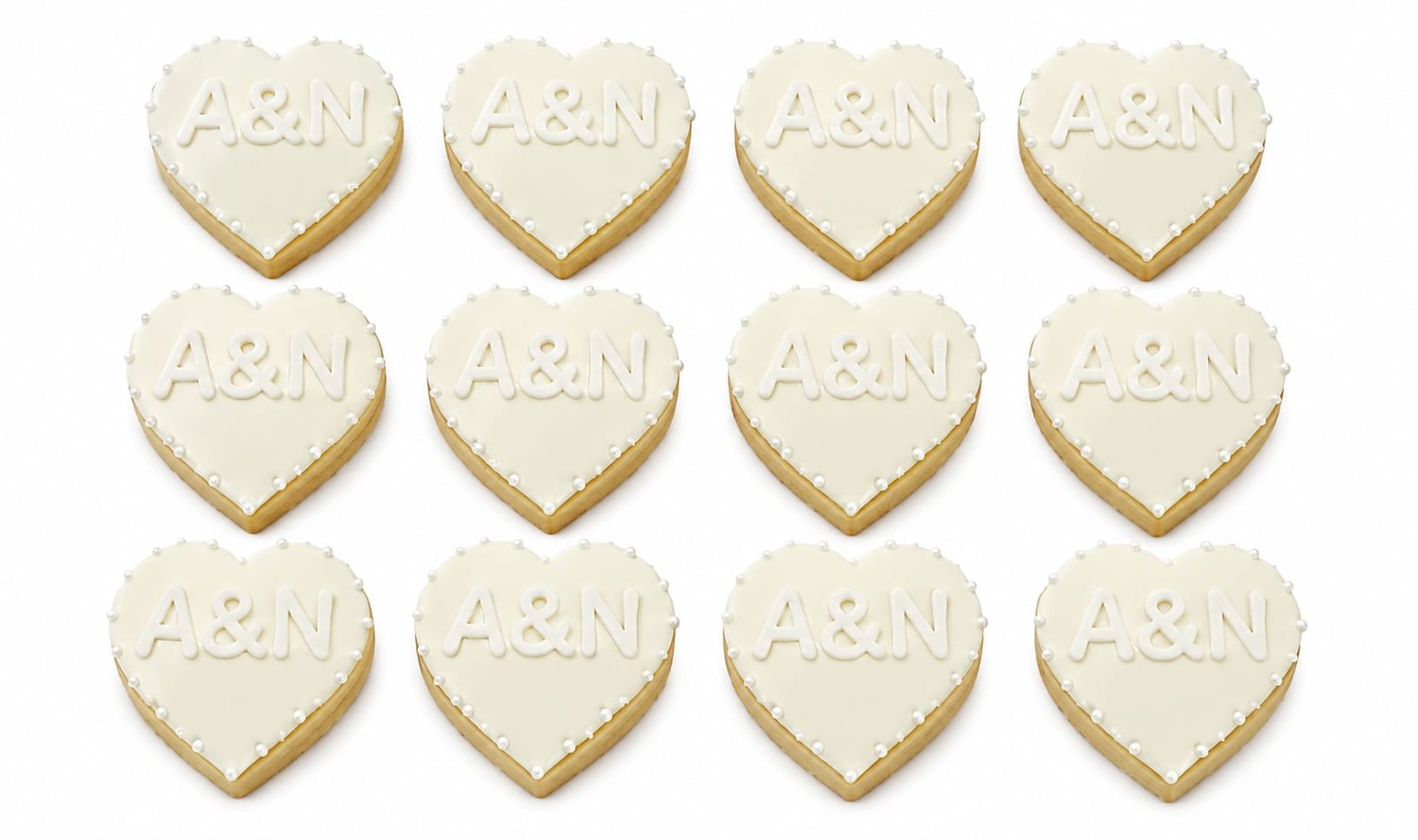 Wedding Initial Cookies