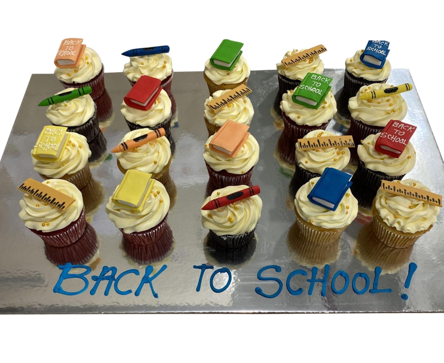 Back to School Book Cupcakes