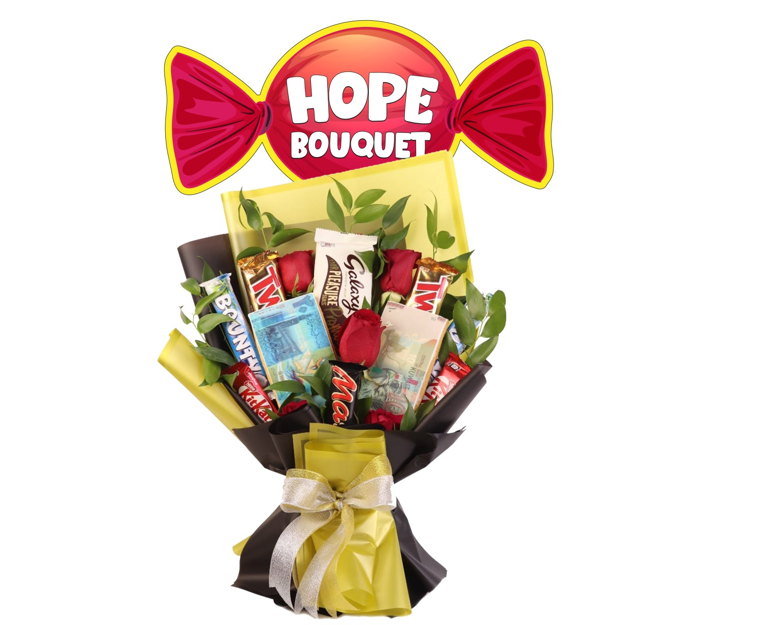 Hope Money Cookies and Chocolate Bouquet