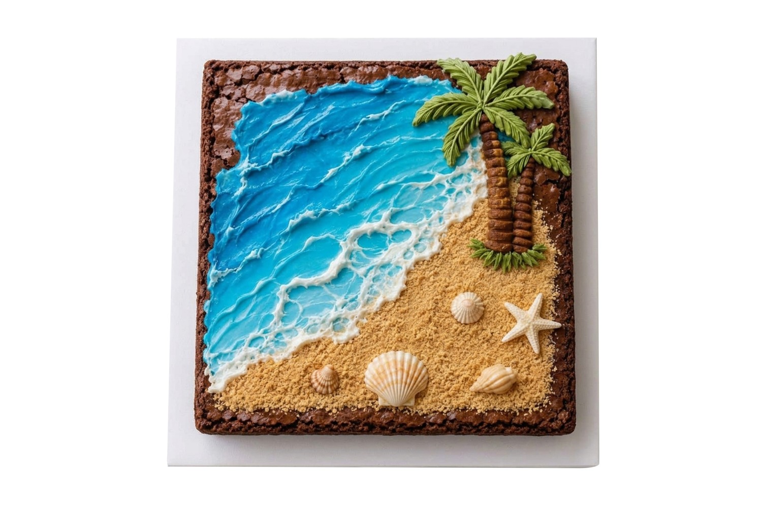 Beach Brownie Cake