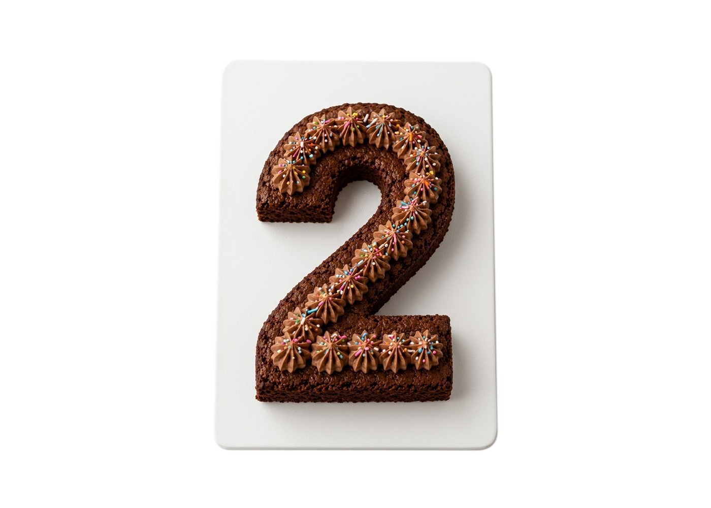 Number Brownie Cake