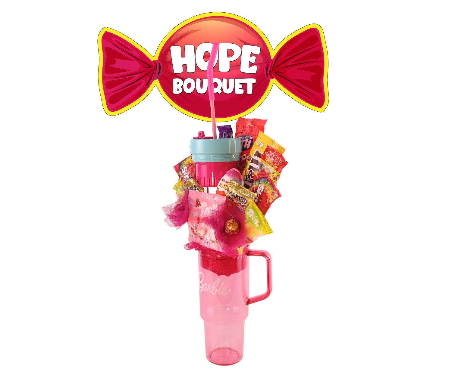 Hope Pink Water Bottle Bouquet