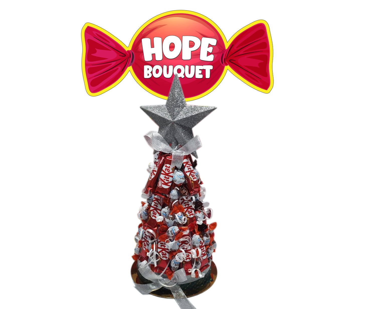 Hope Christmas Silver Tree Arrangement