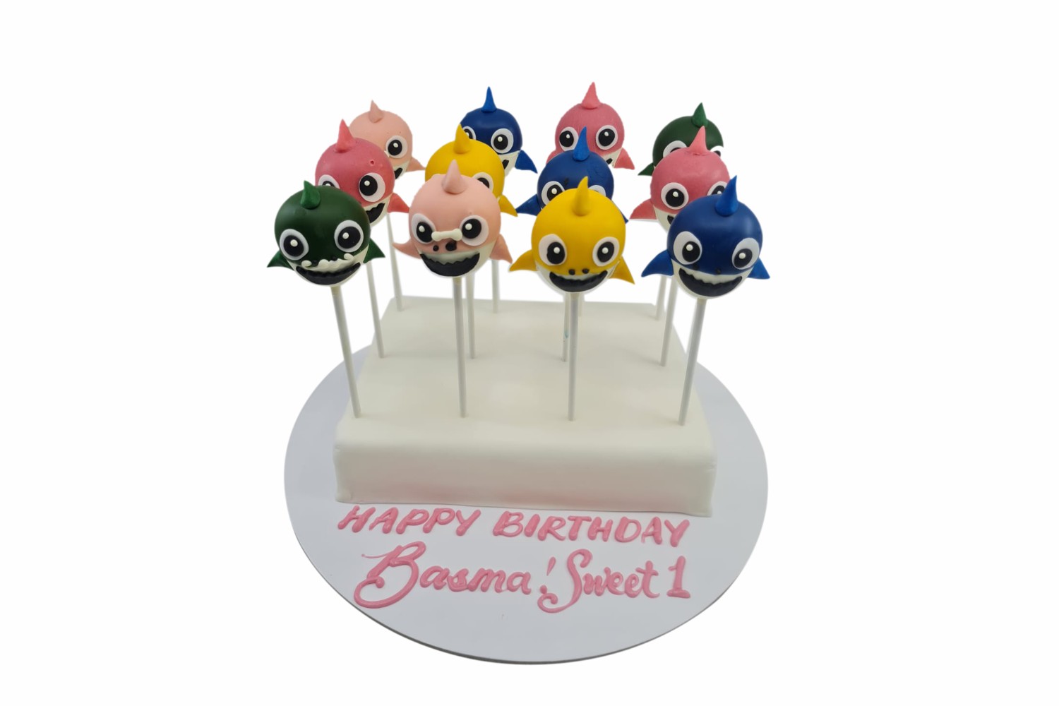 Baby shark cake pops