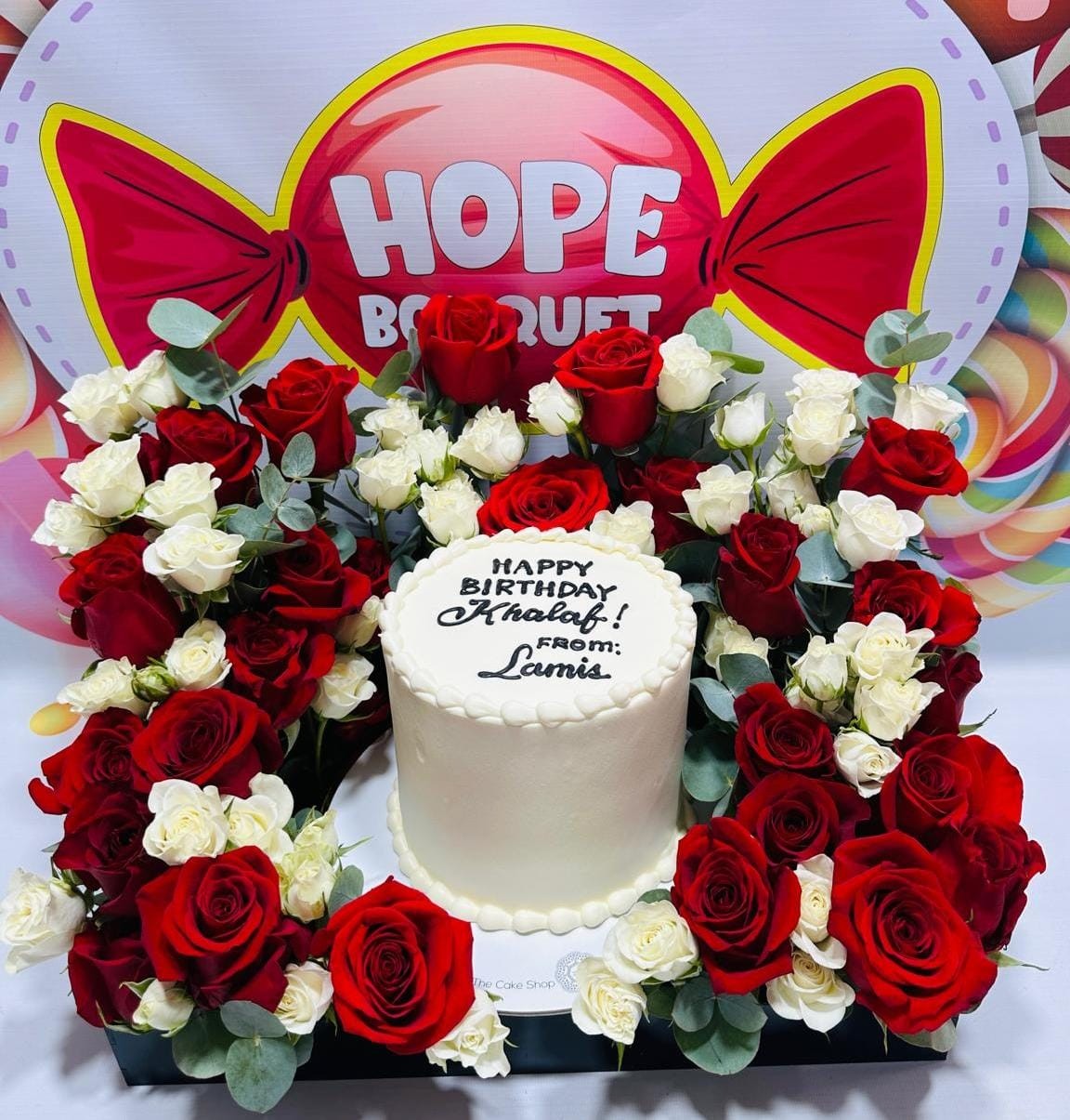 Hope Cake & Flowers Bouquet