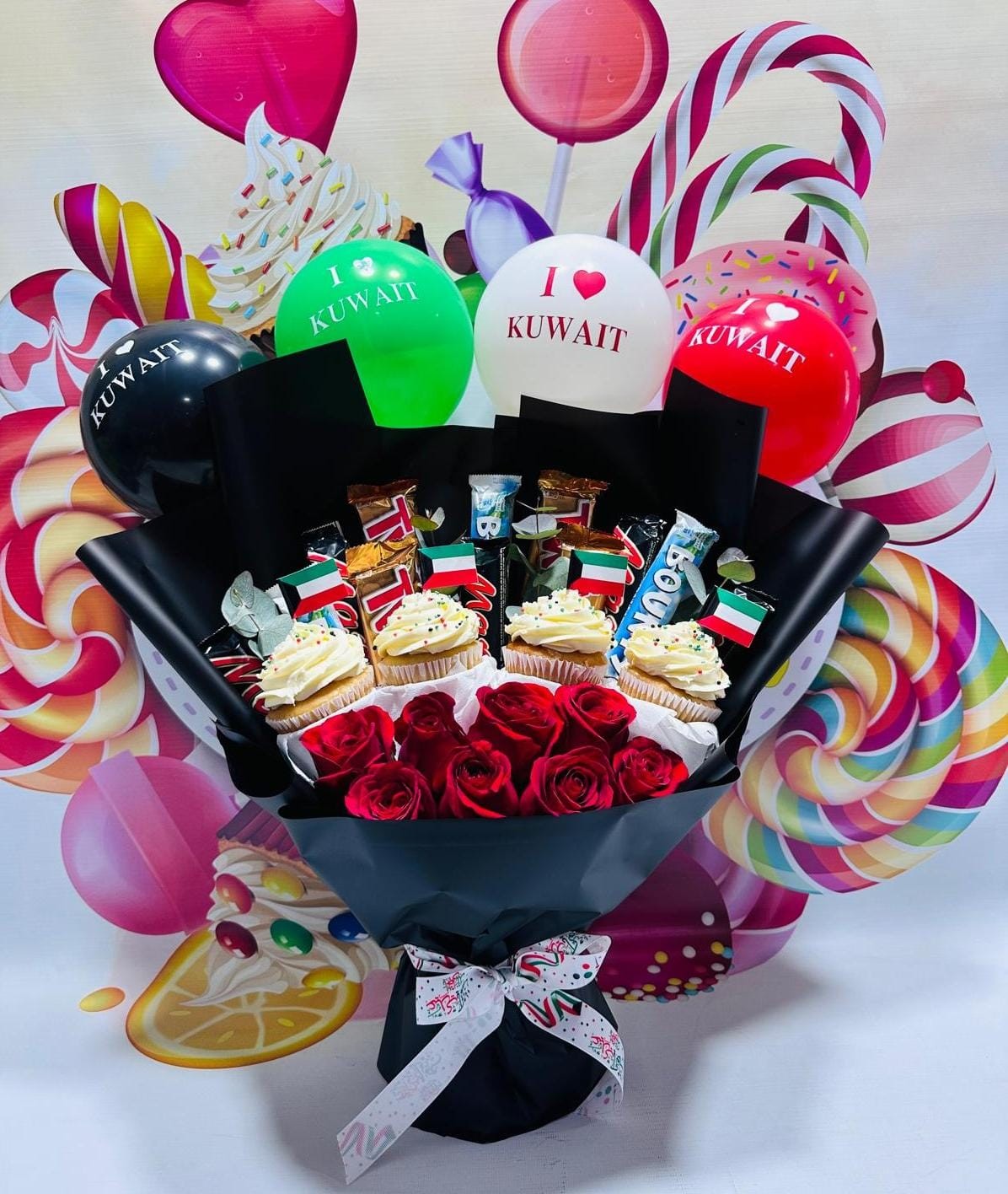 Hope Hala Feb Cupcake Balloon Bouquet