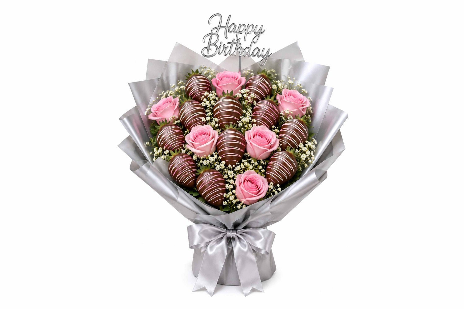 Hope Happy Birthday Strawberries Bouquet