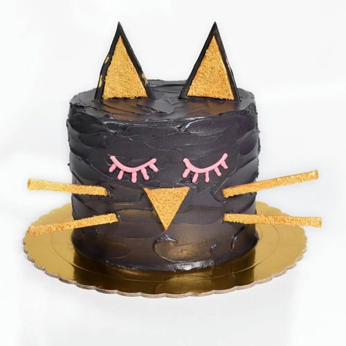 Snapklik.com : MonMon & Craft Happy Birthday Cat Cake Topper/Girl Kitty  Birthday Cake Decor/Baby Shower/Meow Pet Cat 1st Birthday Party Decorations  - Pink Gliter