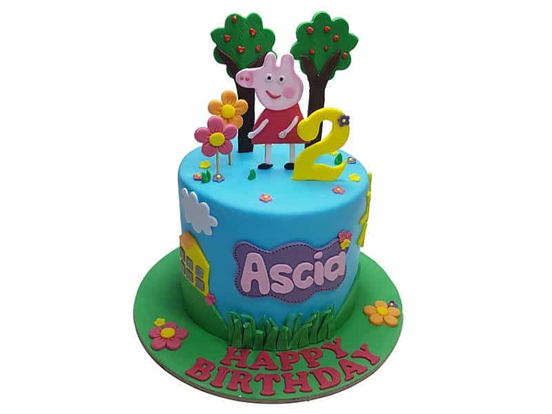 Peppa Number Cake